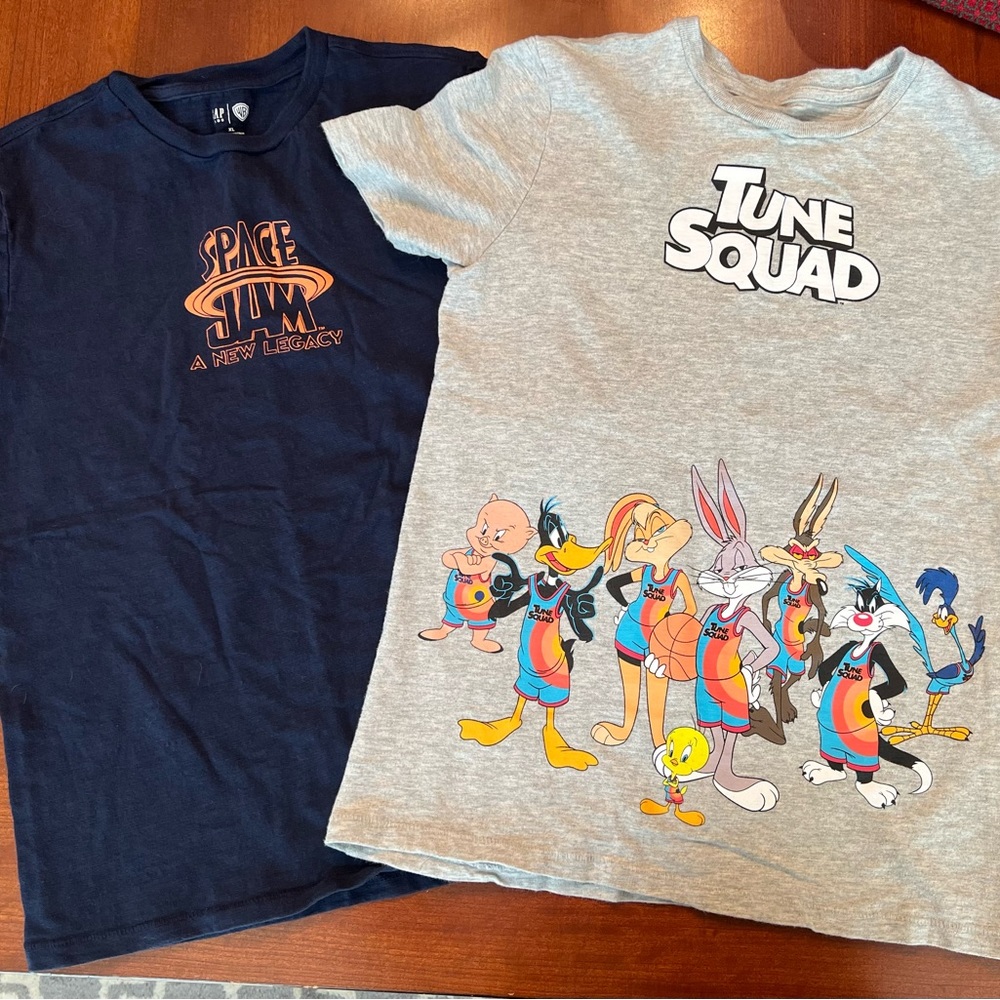 Space Jam Toon Squad Boys Gap t shirts. Size XL